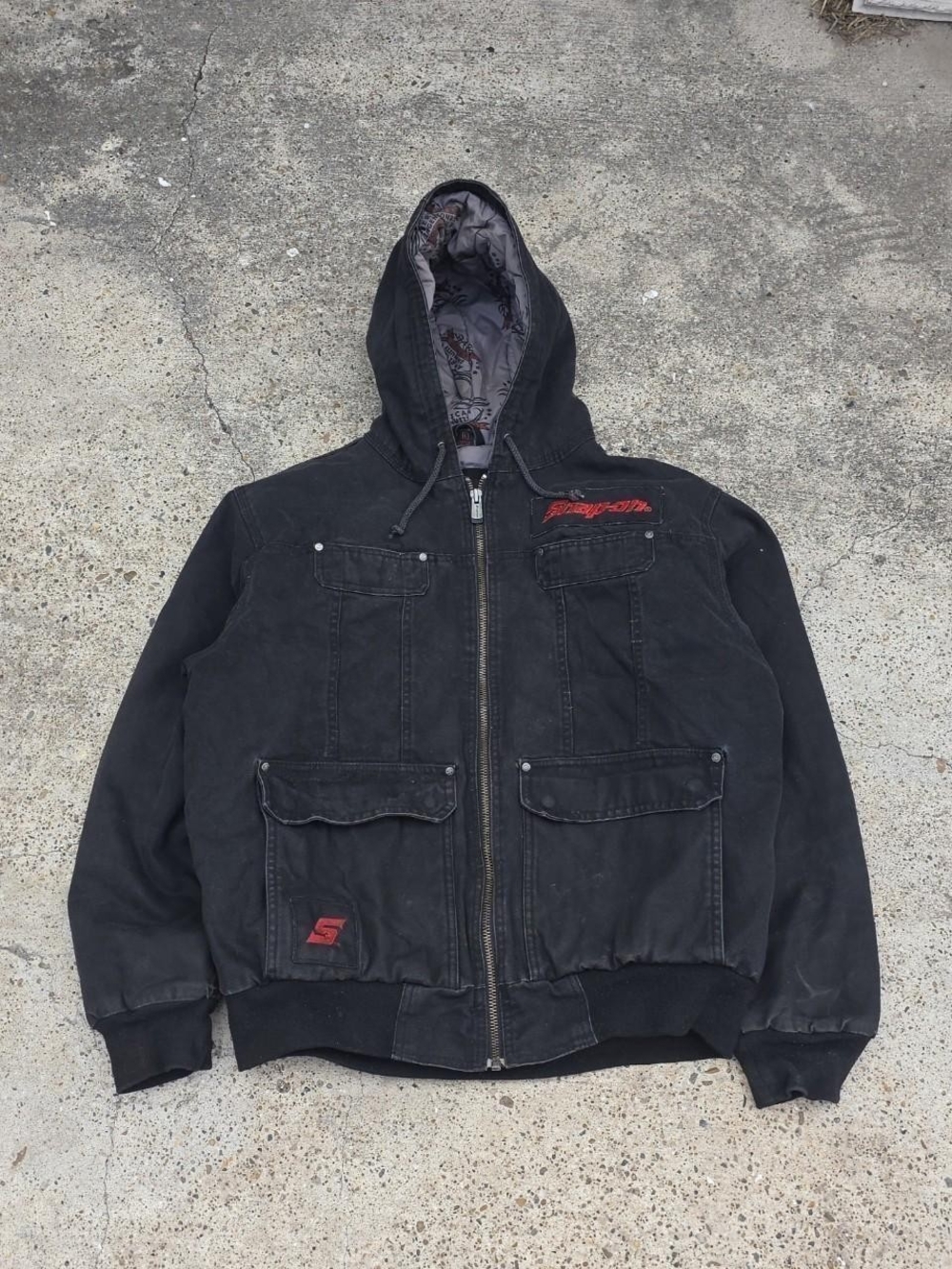 Snap-On Tools Men’s Size Large Work-Wear Full Zip Up Quilted Jacket